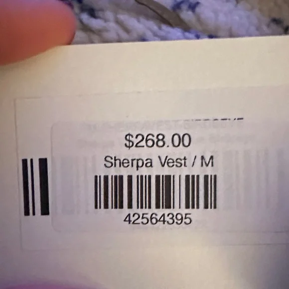 Marea ivory and blue Sherpa vest - Picture 6 of 6